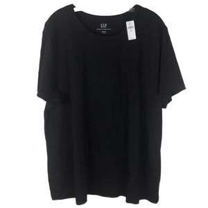 NWT Gap T-Shirt Organically Grown Cotton Black Short Sleeve Top Womens XL Tall